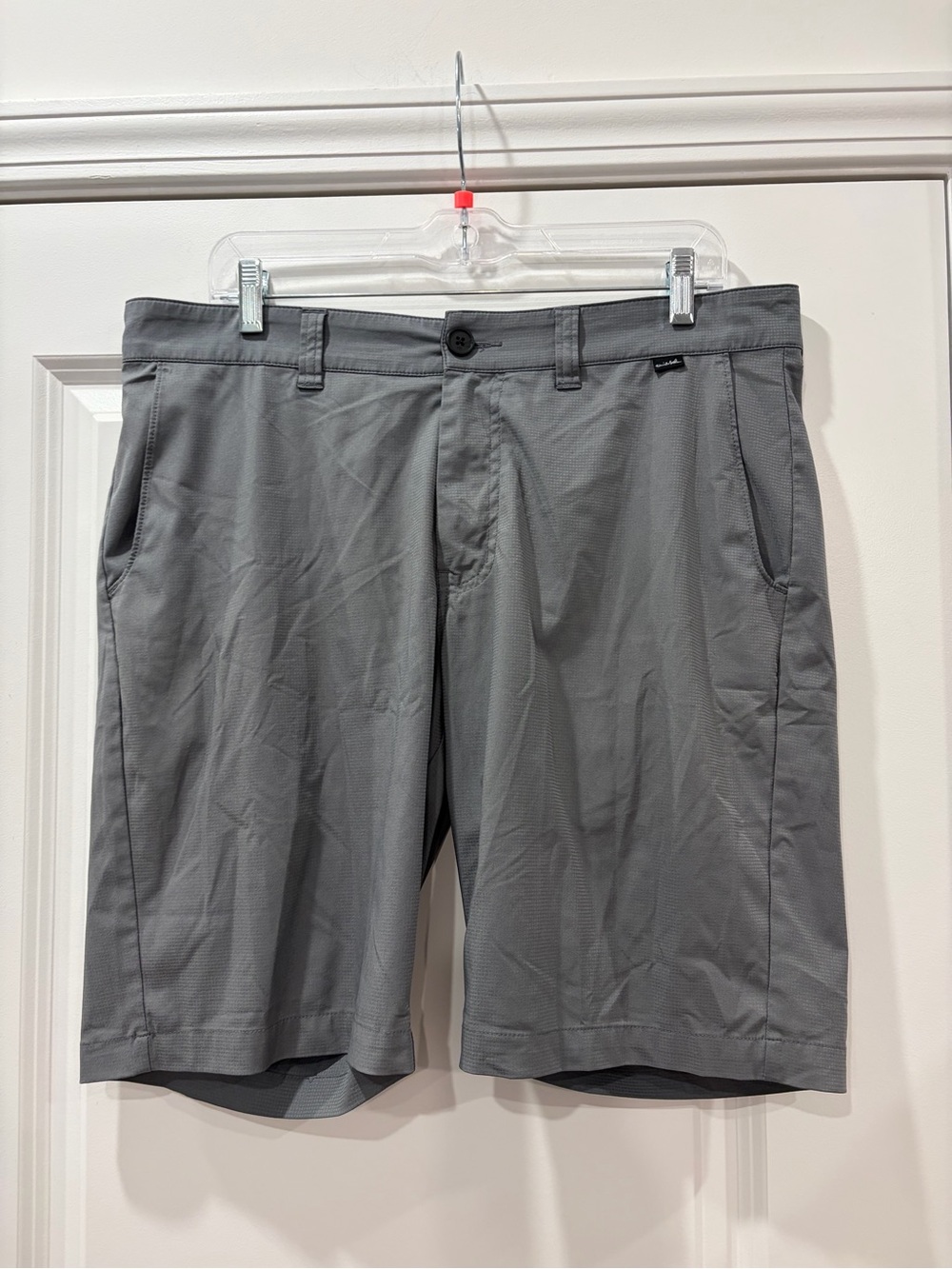 Travis Mathew gray performance chino shorts- men's size 34